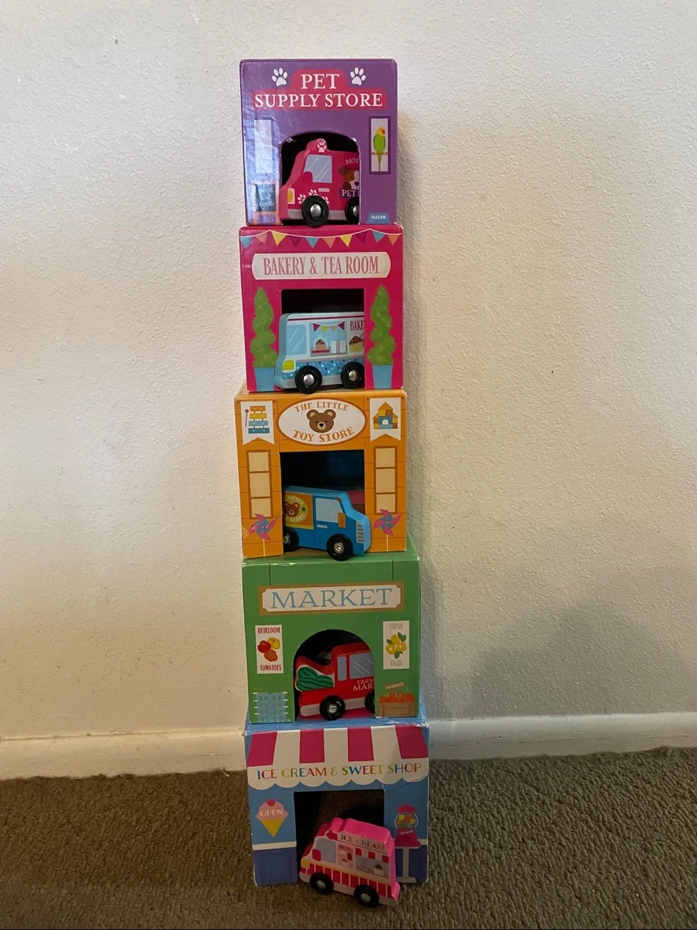 Ooly Stackables Nested Cardboard Toys & Cars Set - Picture 2 of 15
